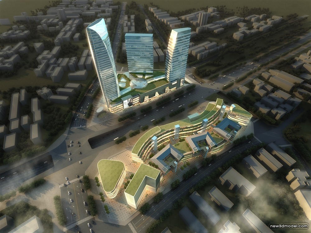 3D Models of Commercial Building – Exterior 3D Scenes – 928 – VRAY - thumbnail 2