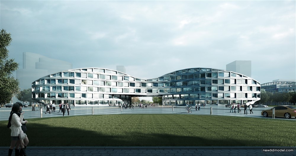 3D Models of Commercial Building – Exterior 3D Scenes – 931 – VRAY - thumbnail 2