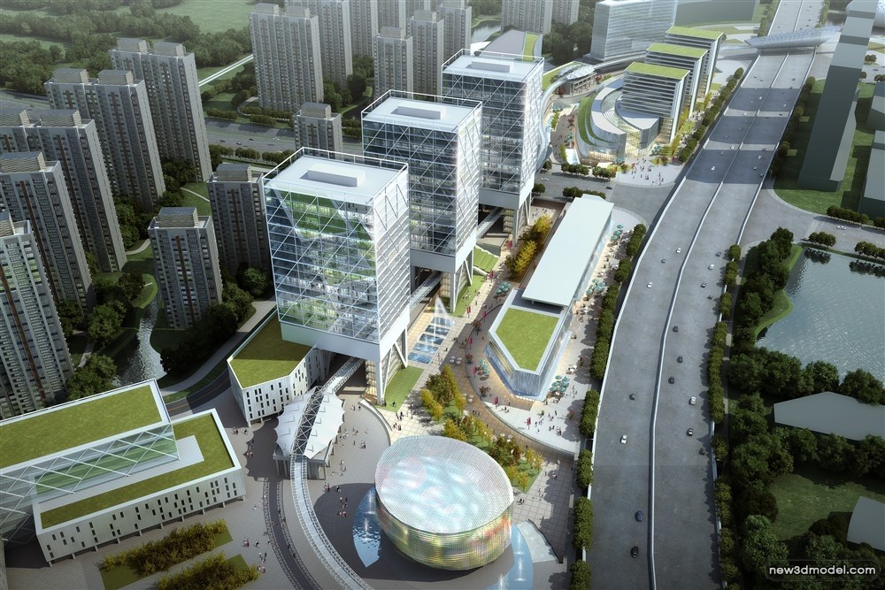 3D Models of Commercial Building – Exterior 3D Scenes – 932 – VRAY - thumbnail 2