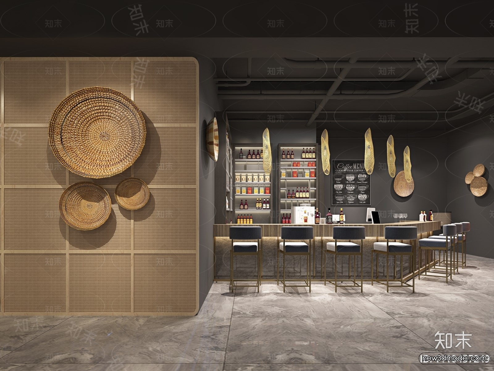 Southeast Asia Restaurant 3D Scenes – 3D Blocks – 079 – VRAY - thumbnail 2