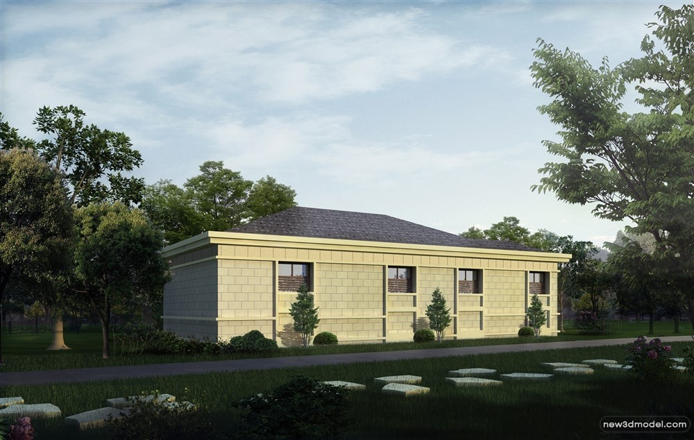 3D Models of Commercial Building – Exterior 3D Scenes – 933 – VRAY - thumbnail 3