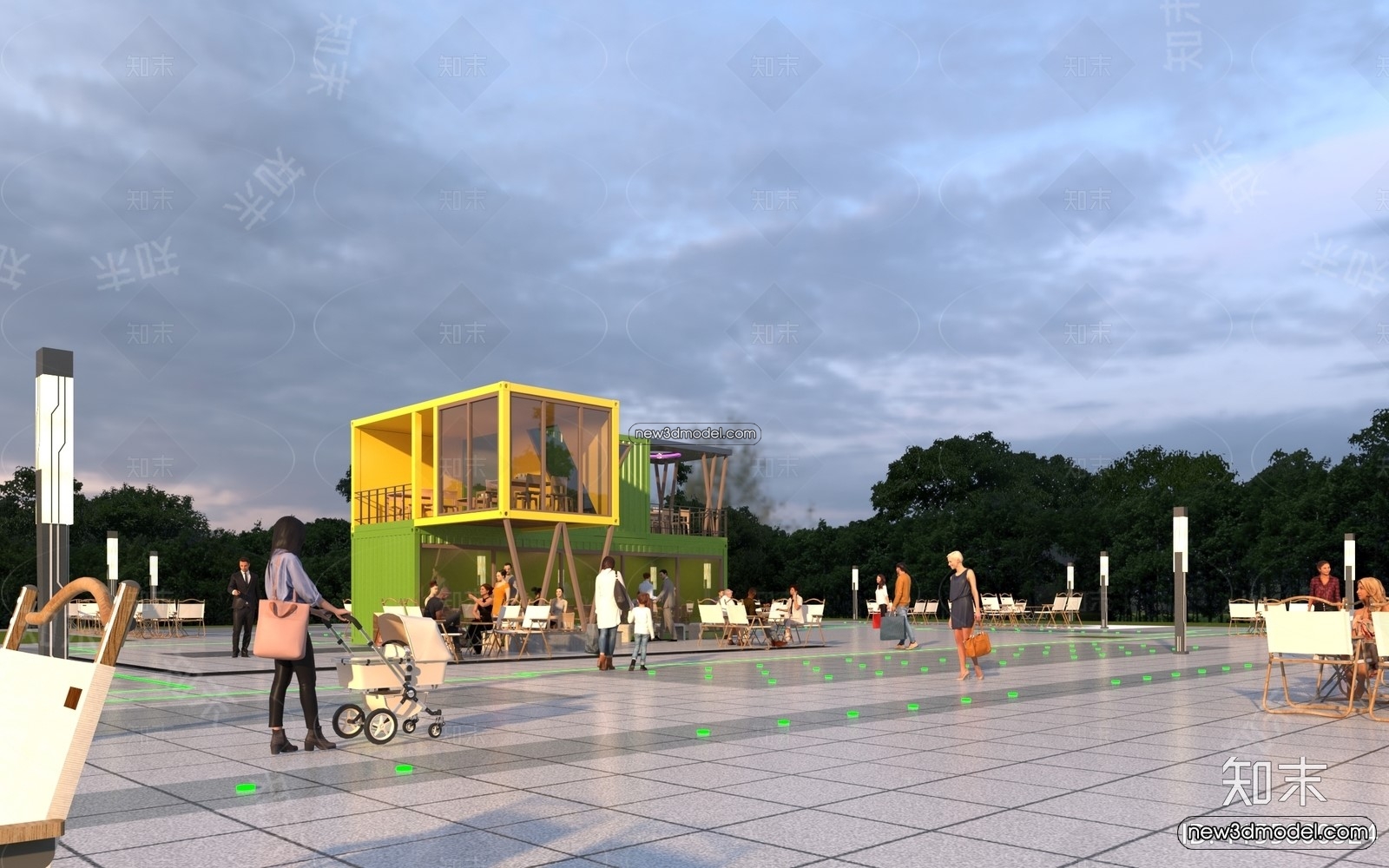 3D Model of Container Coffee – 3D Scene – 121 – VRAY - thumbnail 2