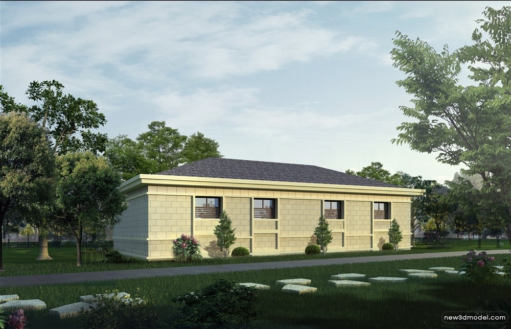 3D Models of Commercial Building – Exterior 3D Scenes – 933 – VRAY - thumbnail 2