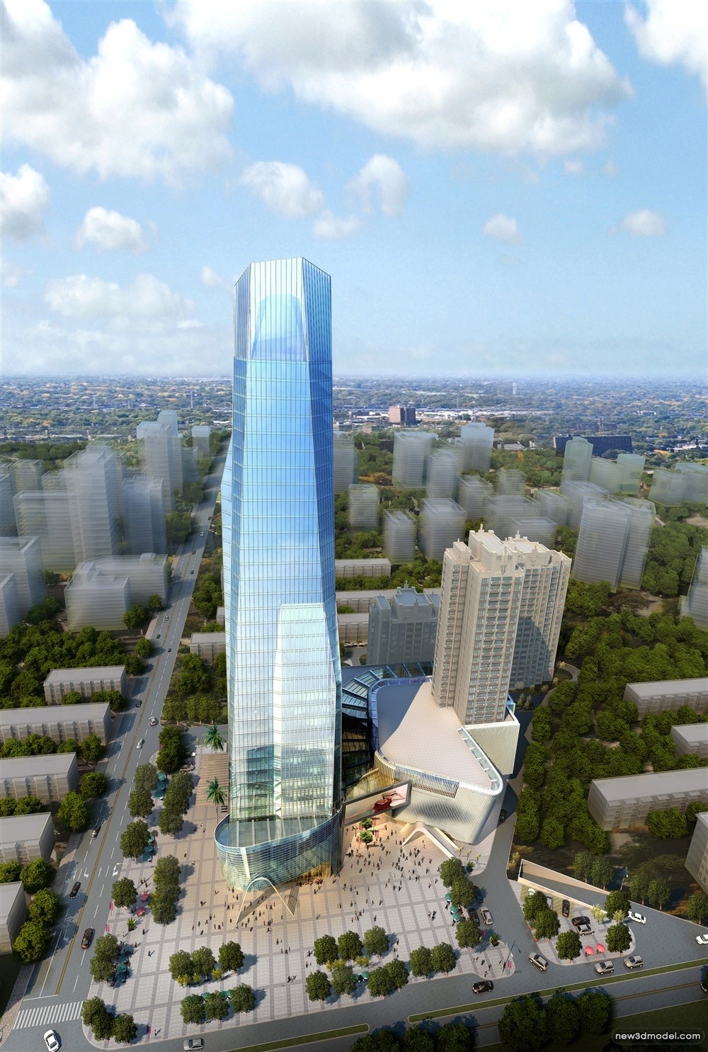3D Models of Commercial Building – Exterior 3D Scenes – 936 – VRAY - thumbnail 2