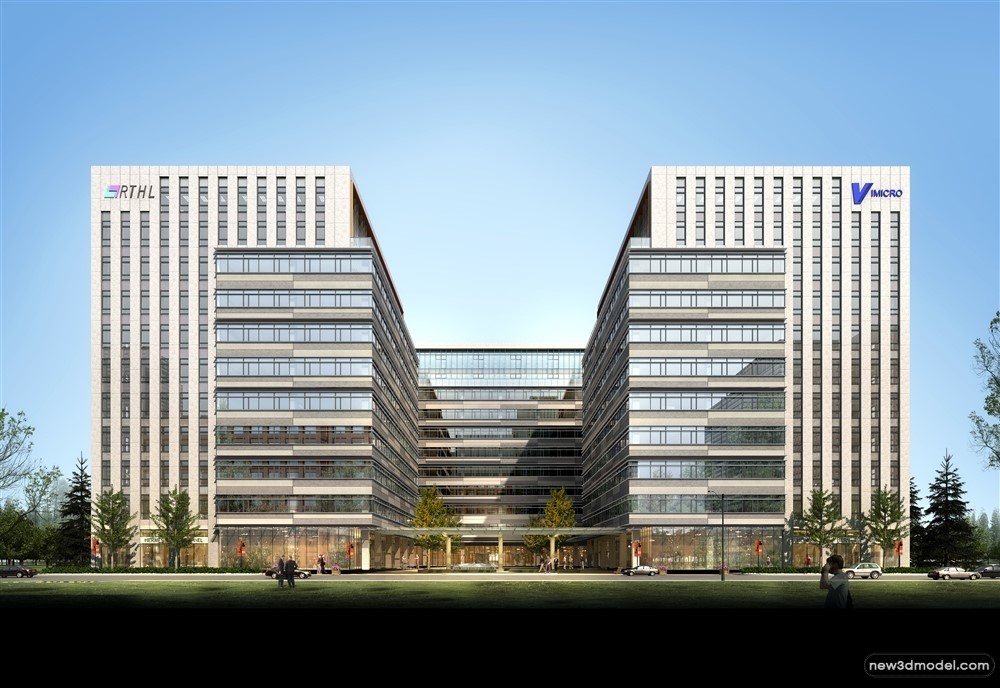 3D Models of Commercial Building – Exterior 3D Scenes – 937 – VRAY - thumbnail 3