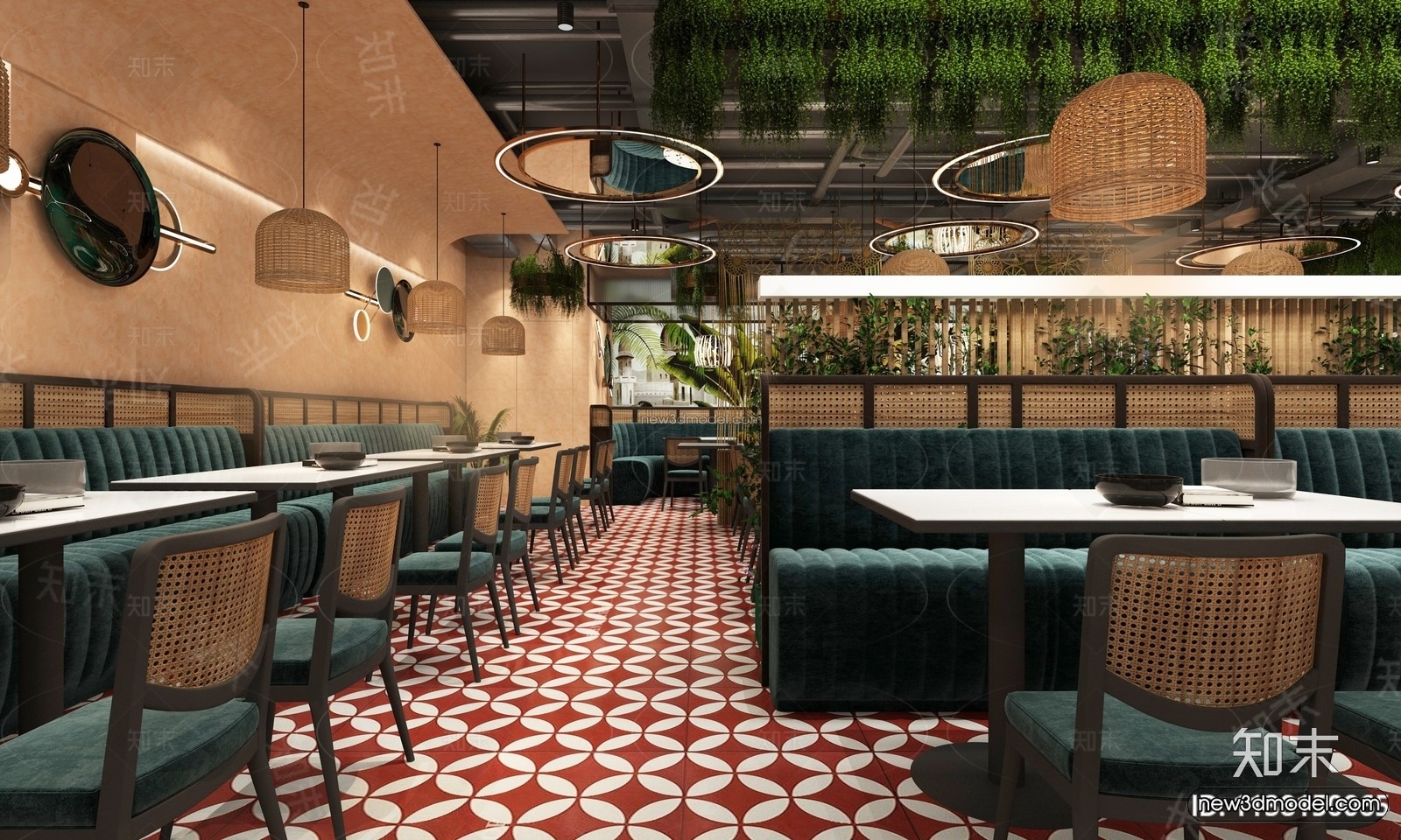 Southeast Asia Restaurant 3D Scenes – 3D Blocks – 087 – VRAY - thumbnail 4