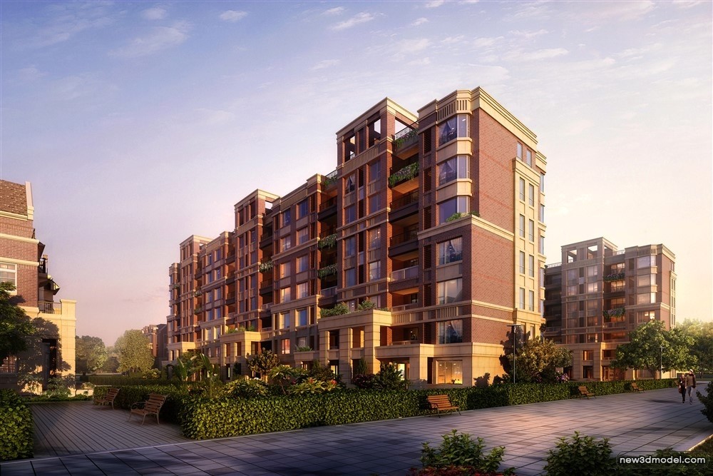 3D Models of Commercial Building – Exterior 3D Scenes – 504 – VRAY - thumbnail 3