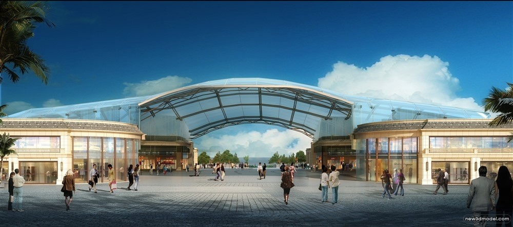 3D Models of Commercial Building – Exterior 3D Scenes – 940 – VRAY - thumbnail 3