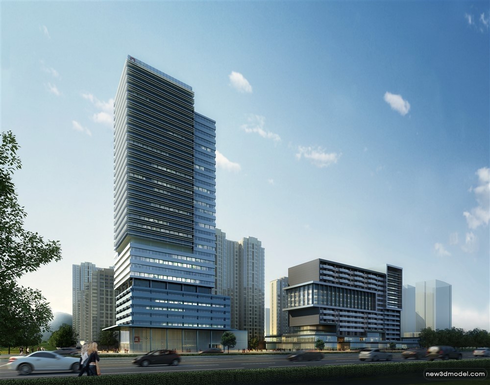 3D Models of Commercial Building – Exterior 3D Scenes – 942 – VRAY - thumbnail 3