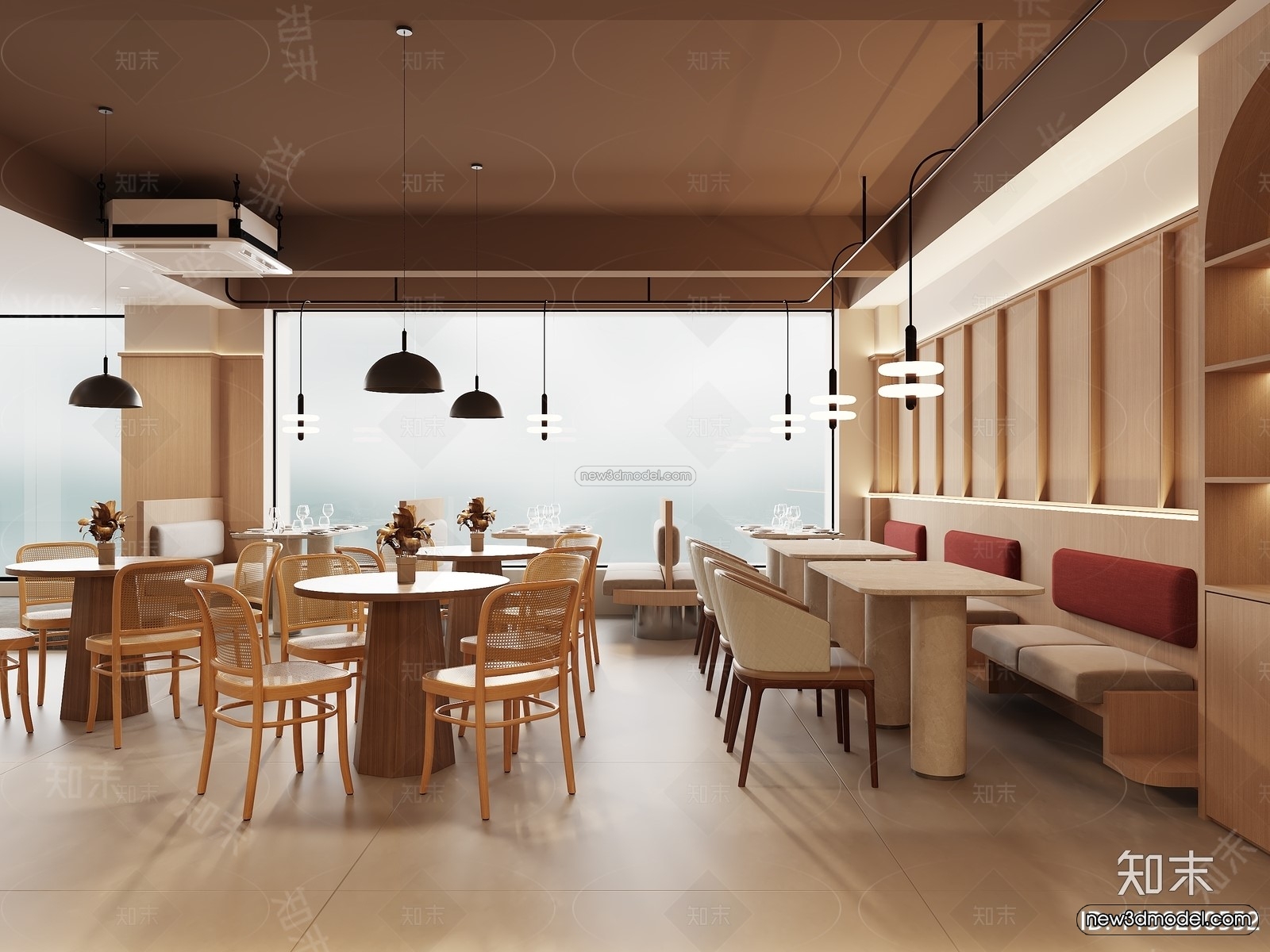 Southeast Asia Restaurant 3D Scenes – 3D Blocks – 092 – VRAY - thumbnail 3