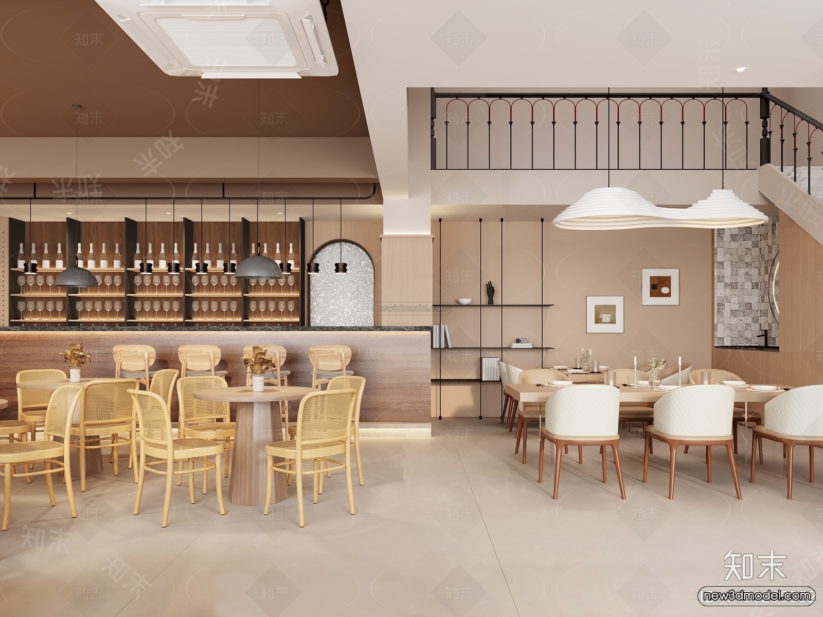 Southeast Asia Restaurant 3D Scenes – 3D Blocks – 092 – VRAY - thumbnail 2