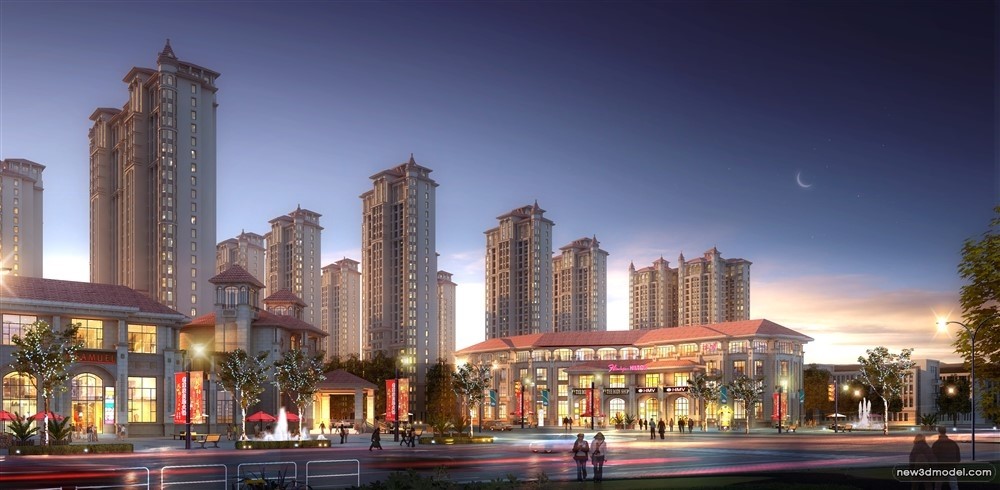 3D Models of Commercial Building – Exterior 3D Scenes – 943 – VRAY - thumbnail 2