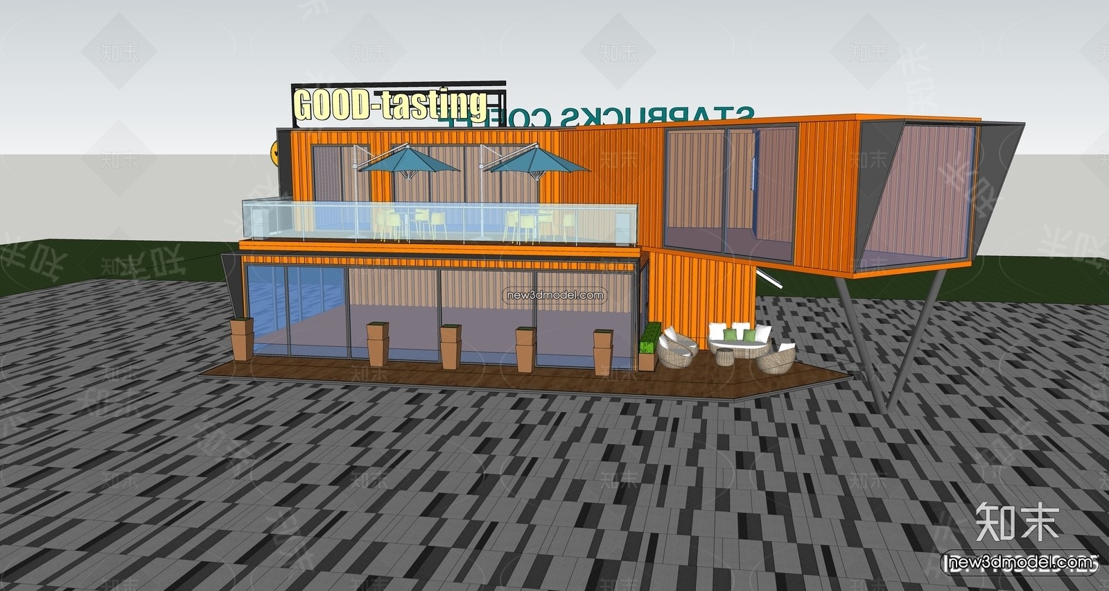 3D Model of Container Coffee – 3D Scene – 026 – VRAY - thumbnail 2