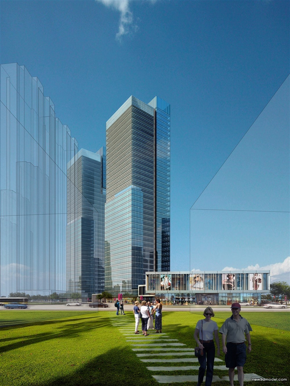 3D Models of Commercial Building – Exterior 3D Scenes – 948 – VRAY - thumbnail 4