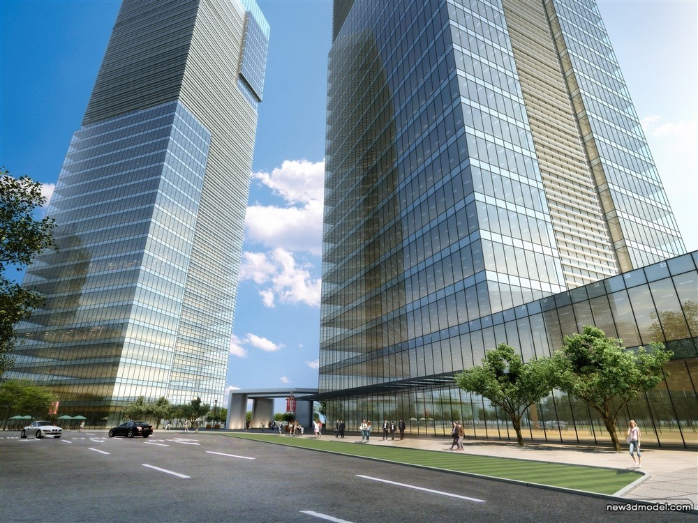 3D Models of Commercial Building – Exterior 3D Scenes – 948 – VRAY - thumbnail 3
