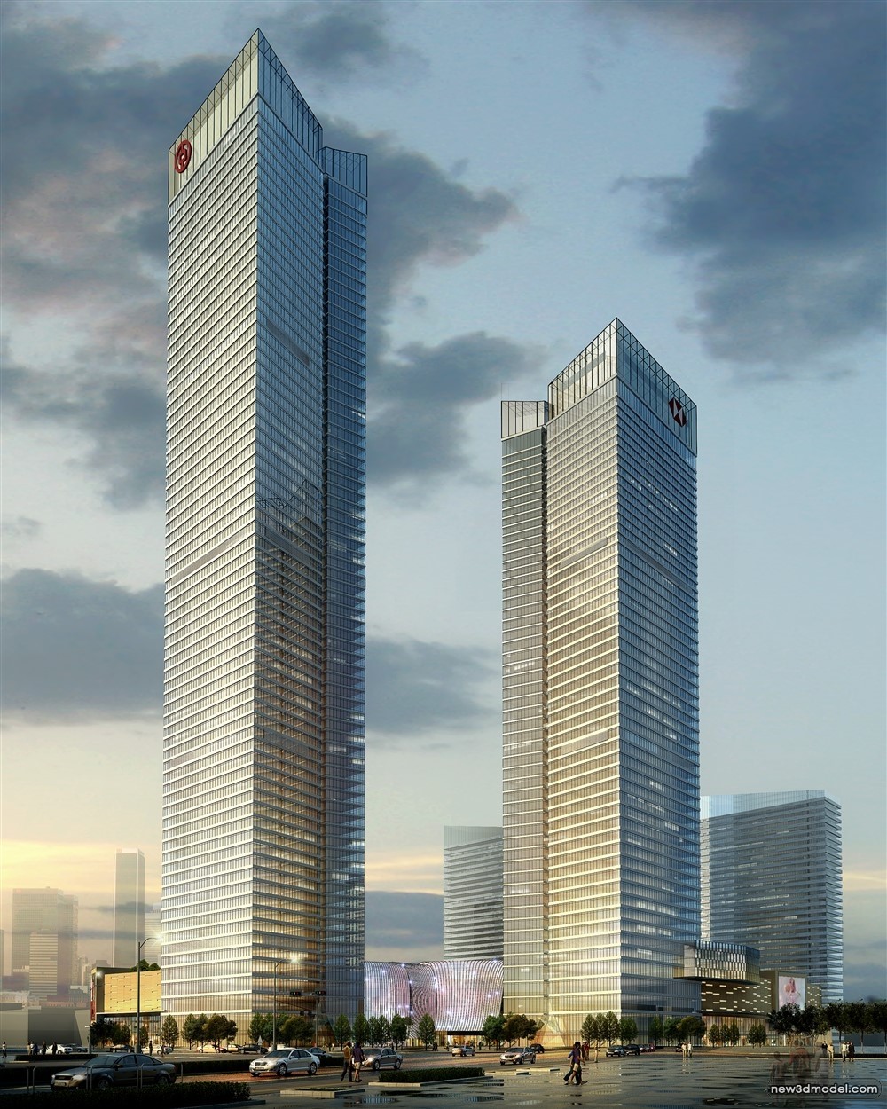 3D Models of Commercial Building – Exterior 3D Scenes – 655 – VRAY - thumbnail 3