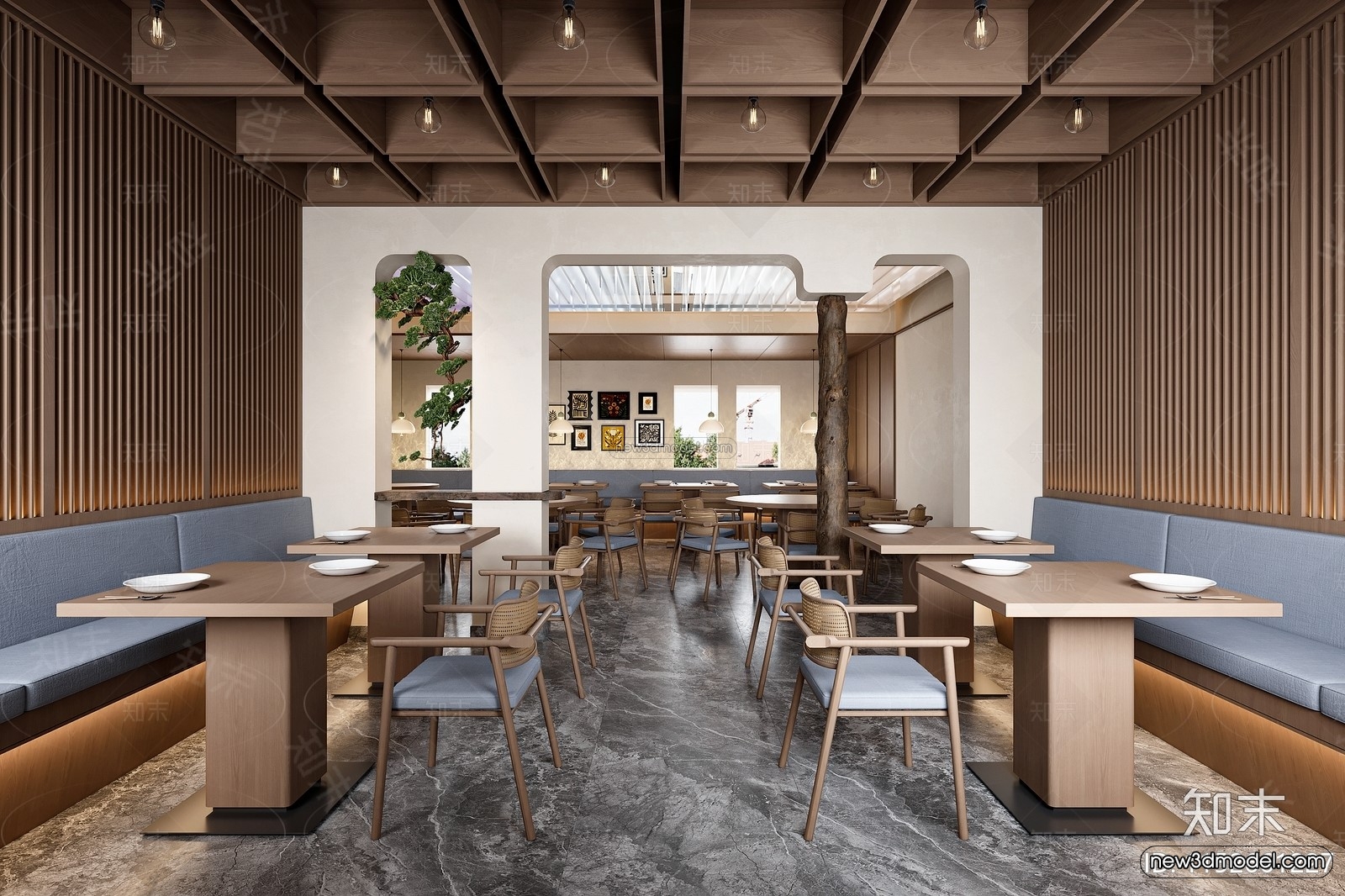 Southeast Asia Restaurant 3D Scenes – 3D Blocks – 098 – CORONA - thumbnail 2