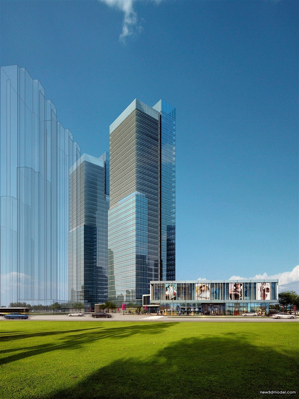3D Models of Commercial Building – Exterior 3D Scenes – 948 – VRAY - thumbnail 5