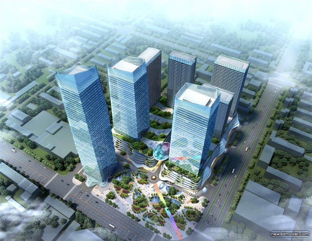 3D Models of Commercial Building – Exterior 3D Scenes – 655 – VRAY - thumbnail 5