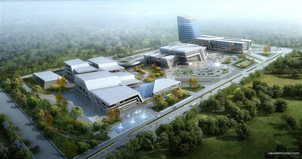 3D Models of Commercial Building – Exterior 3D Scenes – 507 – VRAY - thumbnail 2