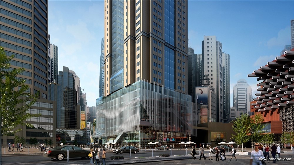 3D Models of Commercial Building – Exterior 3D Scenes – 656 – VRAY - thumbnail 3