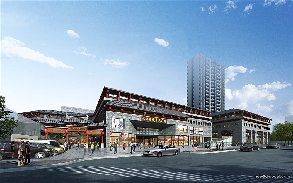 3D Models of Commercial Building – Exterior 3D Scenes – 658 – VRAY - thumbnail 3