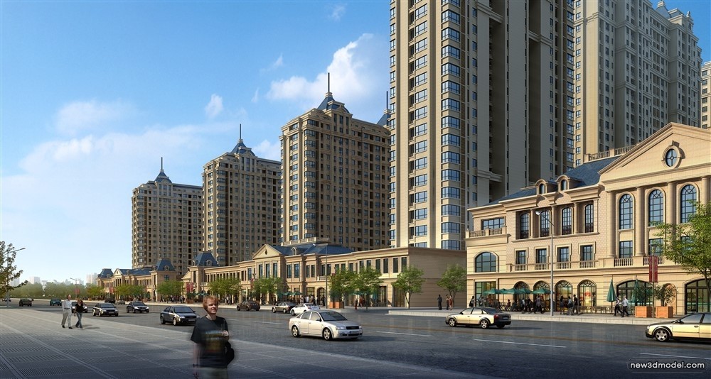 3D Models of Commercial Building – Exterior 3D Scenes – 952 – VRAY - thumbnail 3