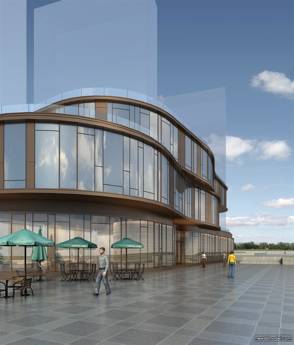 3D Models of Commercial Building – Exterior 3D Scenes – 953 – VRAY - thumbnail 4
