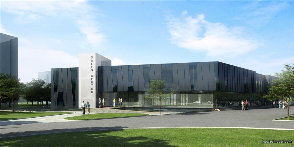 3D Models of Commercial Building – Exterior 3D Scenes – 954 – VRAY - thumbnail 3