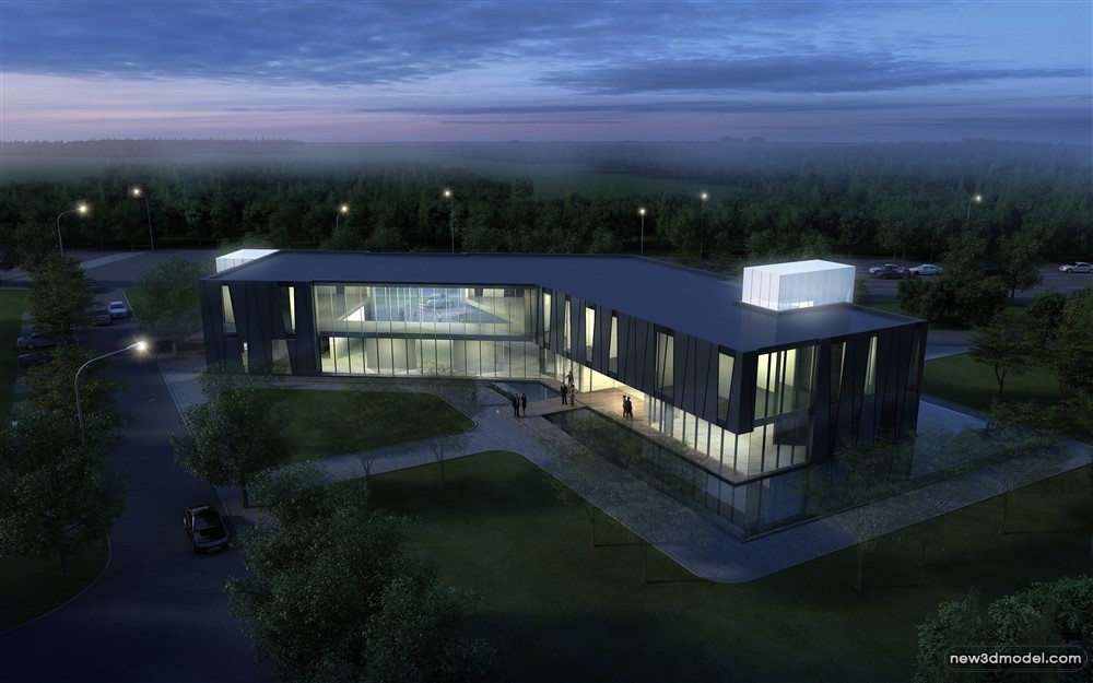 3D Models of Commercial Building – Exterior 3D Scenes – 954 – VRAY - thumbnail 2