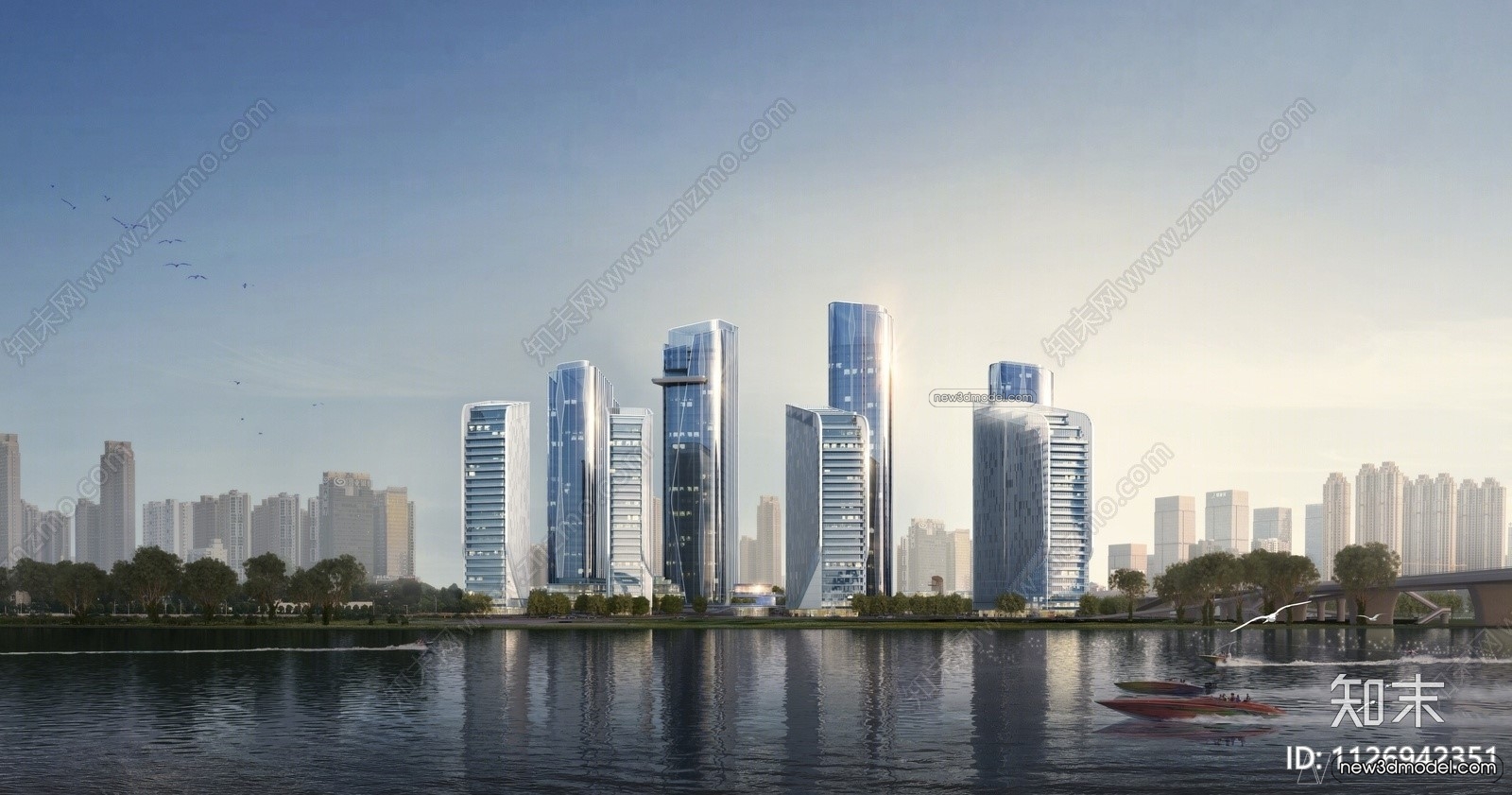 3D Models of Commercial Building – Exterior 3D Scenes – 001 – VRAY - thumbnail 2