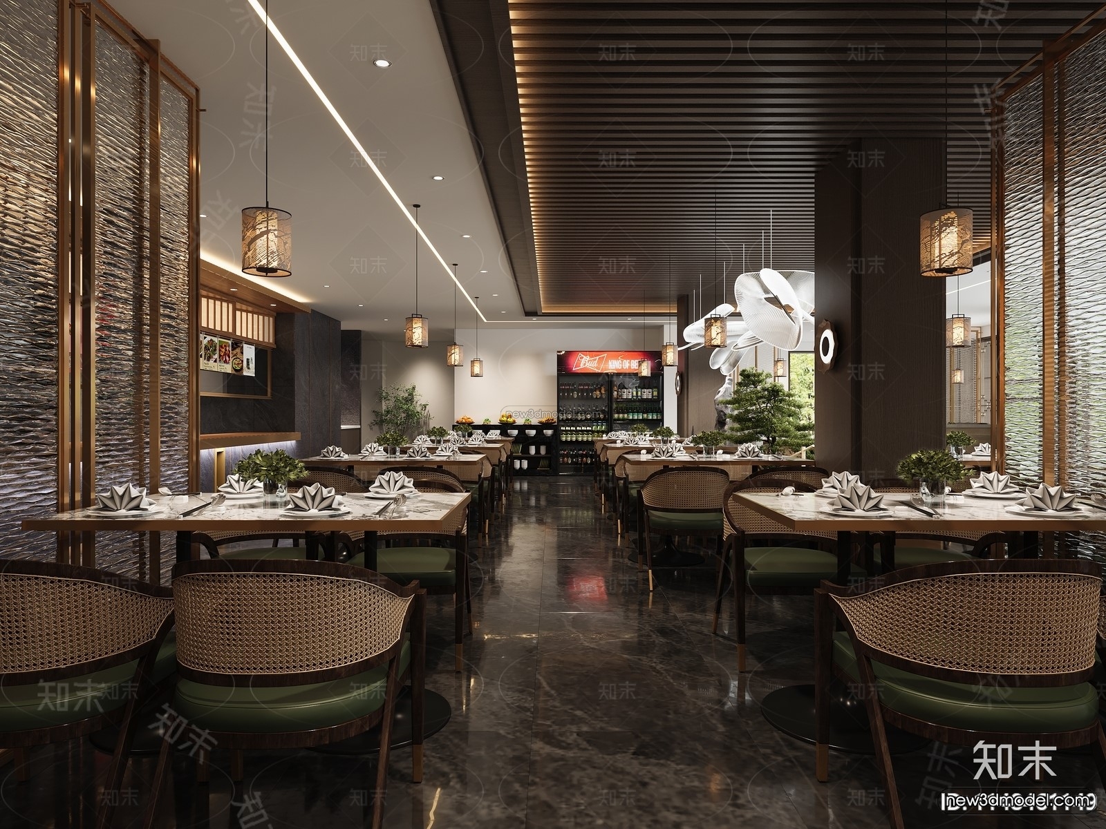 Southeast Asia Restaurant 3D Scenes – 3D Blocks – 109 – CORONA - thumbnail 2