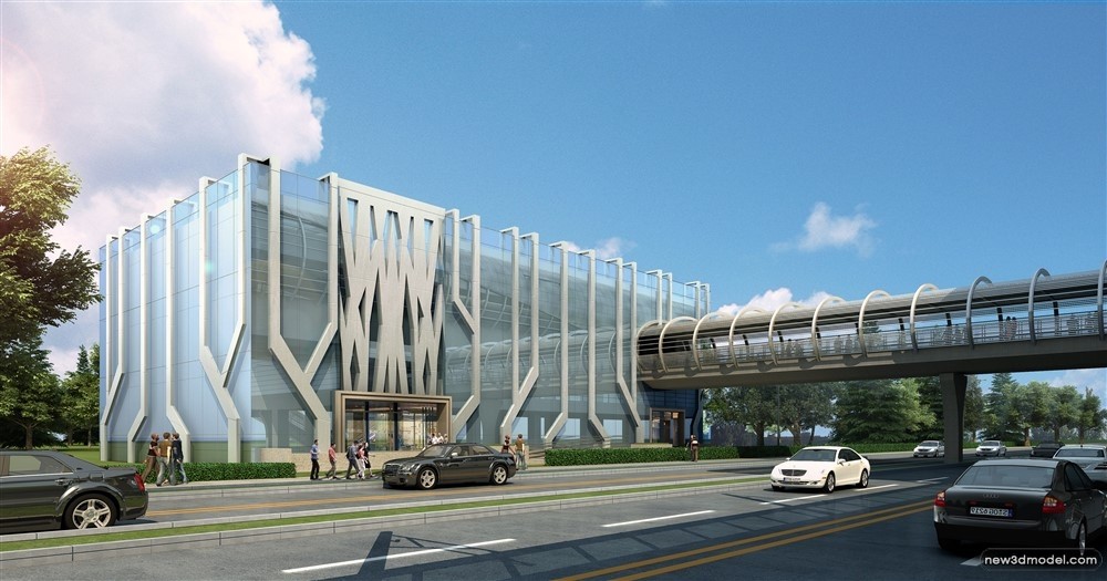 3D Models of Commercial Building – Exterior 3D Scenes – 663 – VRAY - thumbnail 2