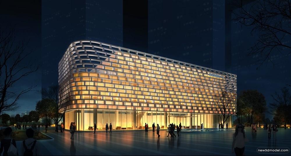 3D Models of Commercial Building – Exterior 3D Scenes – 959 – VRAY - thumbnail 3