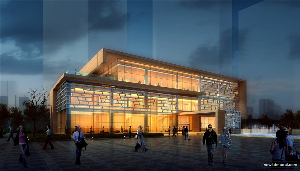3D Models of Commercial Building – Exterior 3D Scenes – 959 – VRAY - thumbnail 2