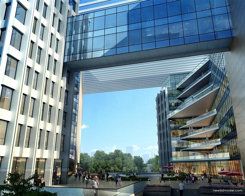 3D Models of Commercial Building – Exterior 3D Scenes – 961 – VRAY - thumbnail 2