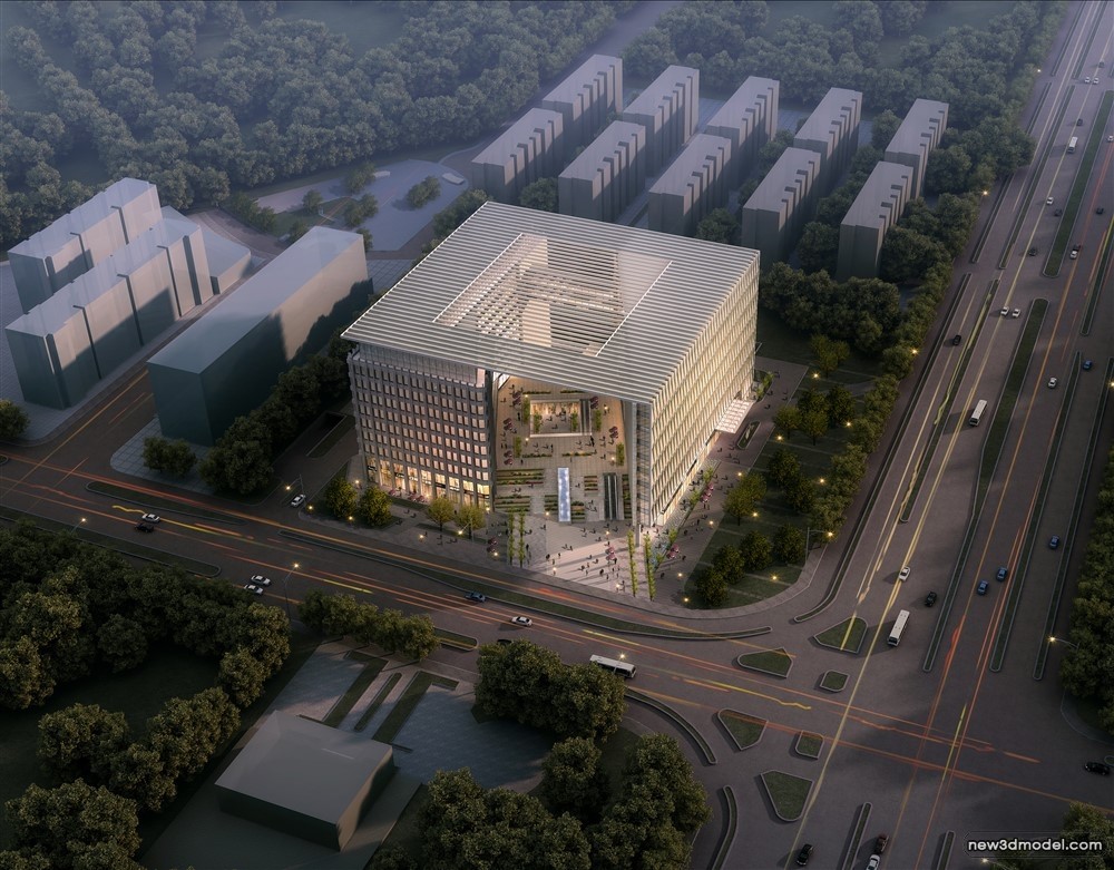 3D Models of Commercial Building – Exterior 3D Scenes – 961 – VRAY - thumbnail 5