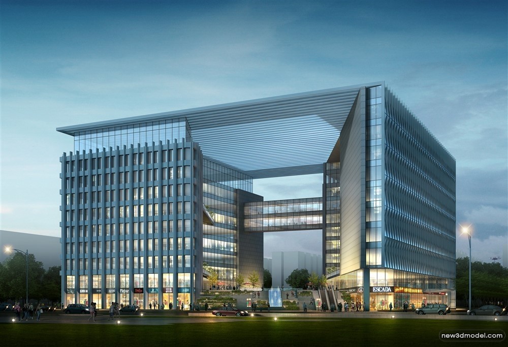 3D Models of Commercial Building – Exterior 3D Scenes – 961 – VRAY - thumbnail 4