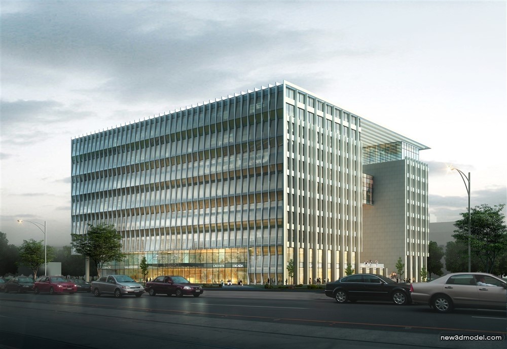 3D Models of Commercial Building – Exterior 3D Scenes – 961 – VRAY - thumbnail 3