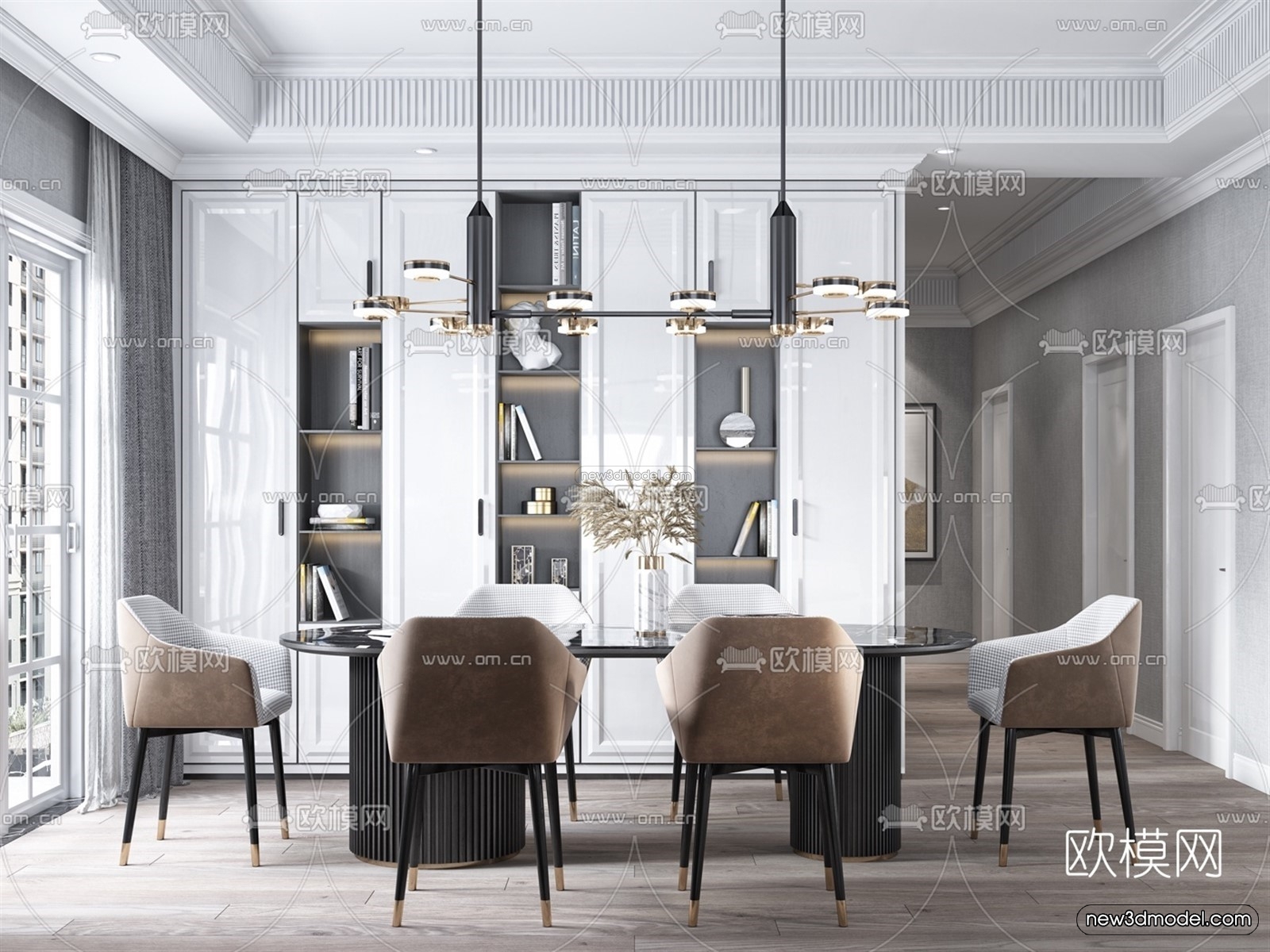 Europe Style Interior 3D Blocks – Living Room 3D Model – 139 – VRAY - thumbnail 2
