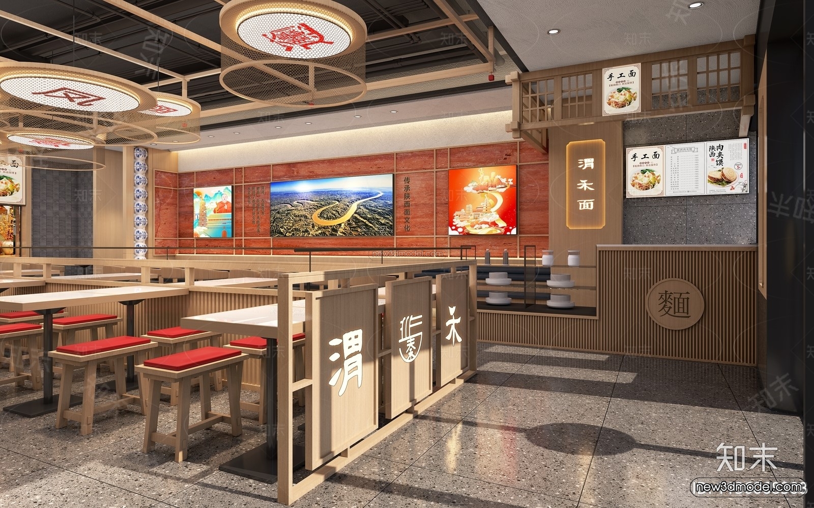 Southeast Asia Restaurant 3D Scenes – 3D Blocks – 003 – CORONA - thumbnail 2