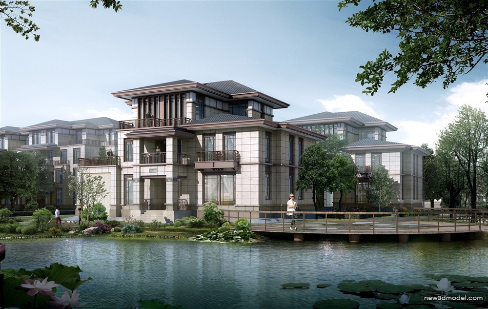 3D Models of Commercial Building – Exterior 3D Scenes – 962 – VRAY - thumbnail 2