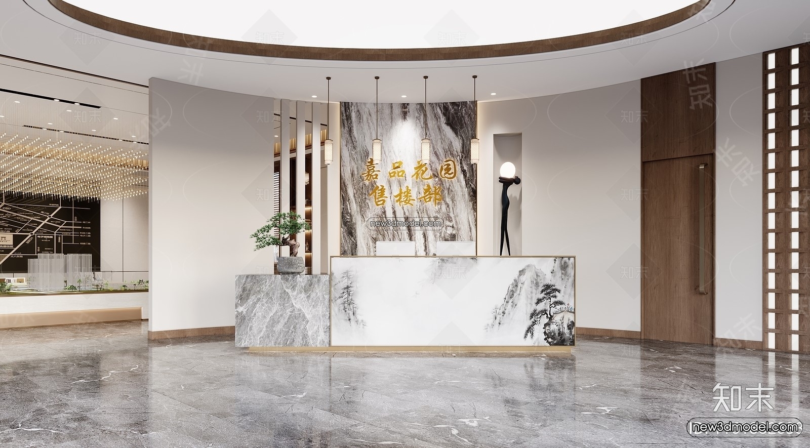 Interior 3D Model of Sales Office – 3D Scene – 101 – CORONA - thumbnail 4