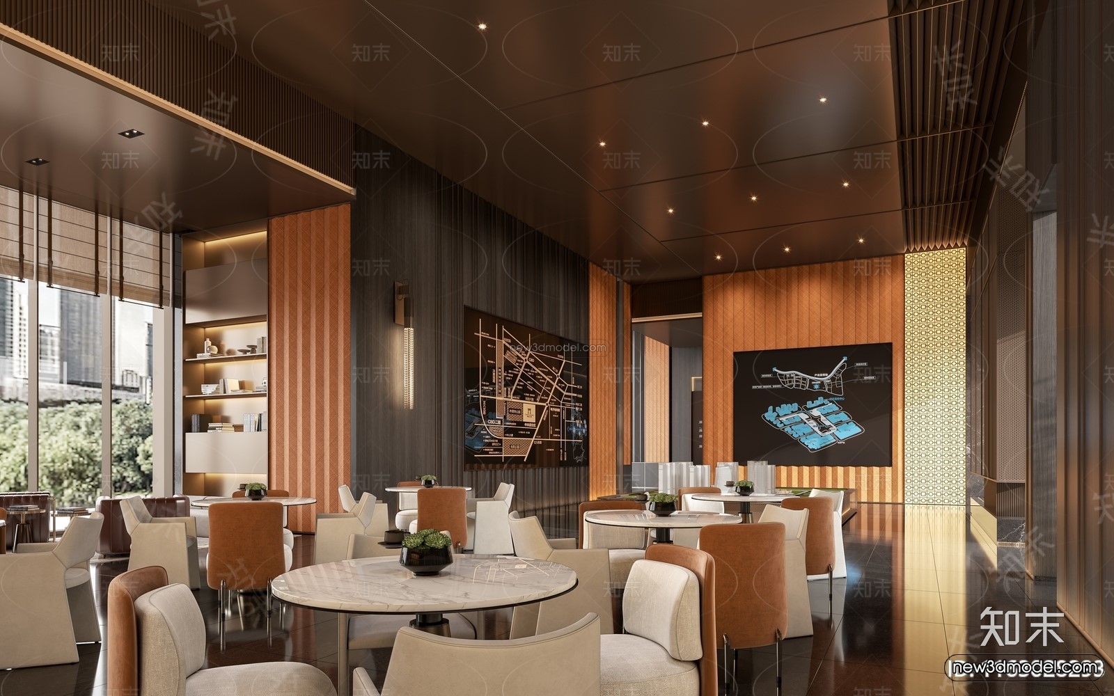 Modern Style Interior 3D Blocks and 3D Models – Lobby 3D Scene – 910 – CORONA - thumbnail 2