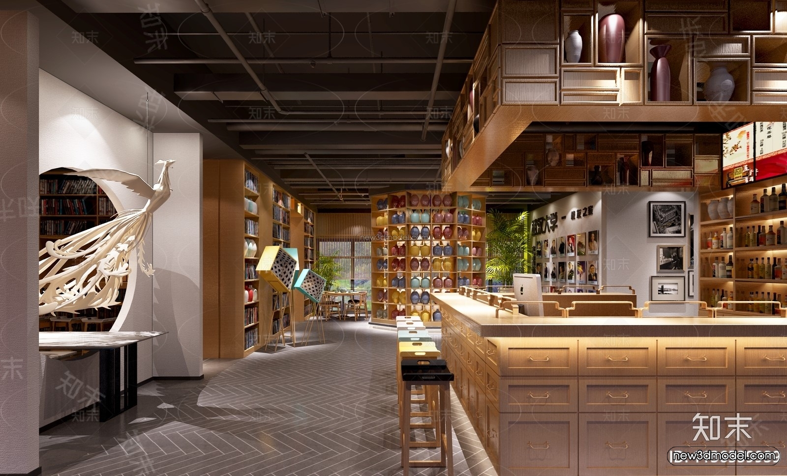 Southeast Asia Restaurant 3D Scenes – 3D Blocks – 007 – VRAY - thumbnail 2