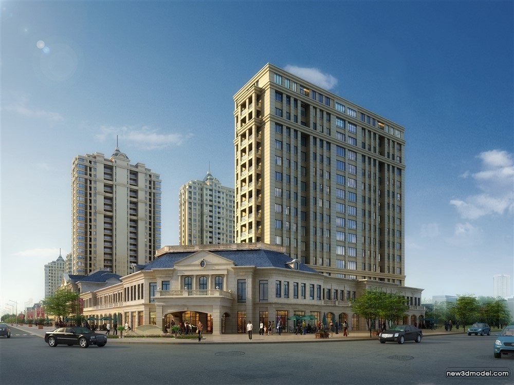 3D Models of Commercial Building – Exterior 3D Scenes – 965 – VRAY - thumbnail 5