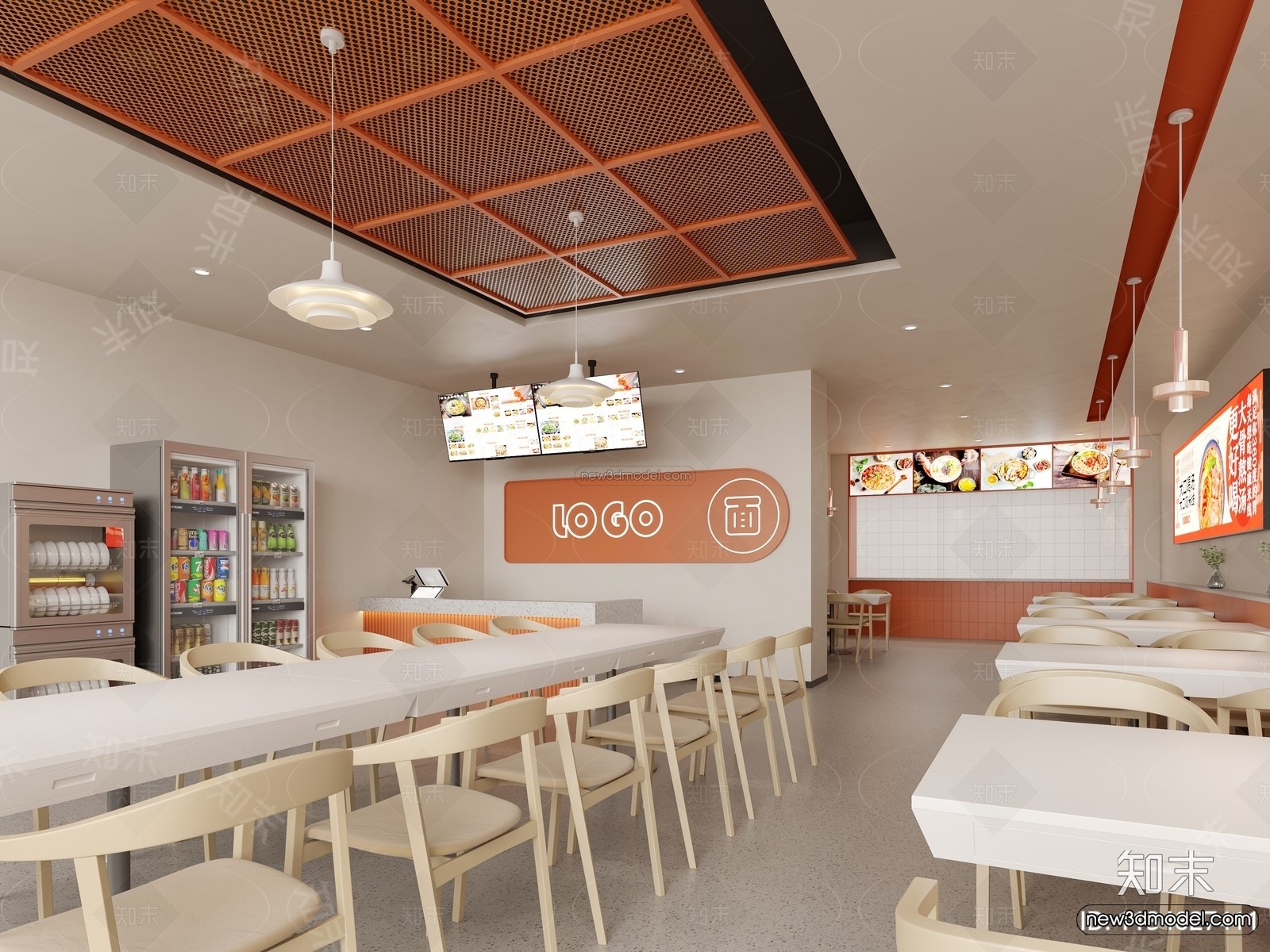 Southeast Asia Restaurant 3D Scenes – 3D Blocks – 009 – CORONA - thumbnail 3