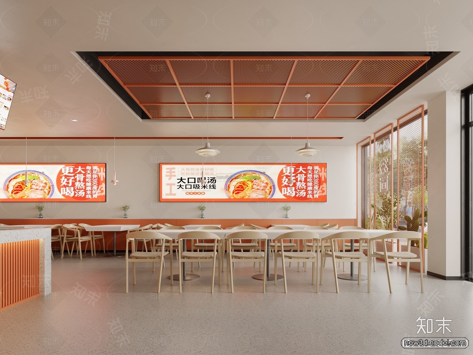 Southeast Asia Restaurant 3D Scenes – 3D Blocks – 009 – CORONA - thumbnail 2