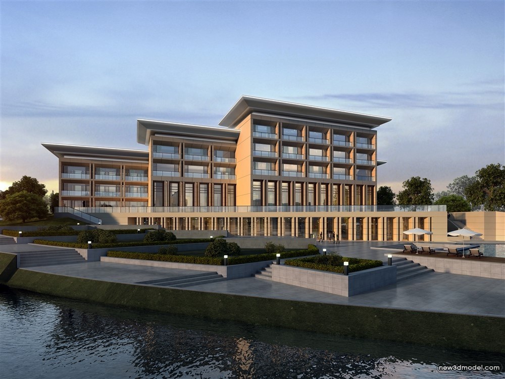 3D Models of Commercial Building – Exterior 3D Scenes – 971 – VRAY - thumbnail 3