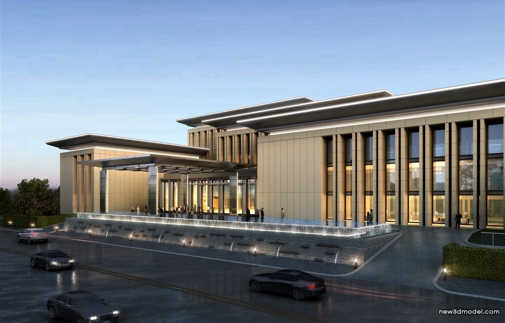 3D Models of Commercial Building – Exterior 3D Scenes – 971 – VRAY - thumbnail 2